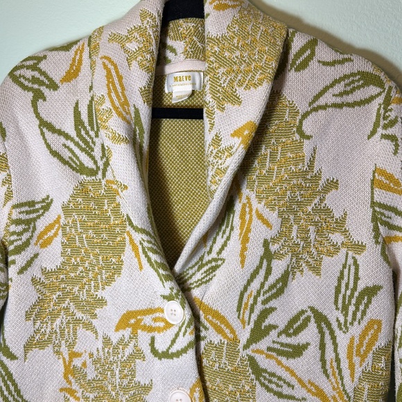 Anthropologie Maeve Pineapple-Print Cardigan size M - Picture 6 of 10
